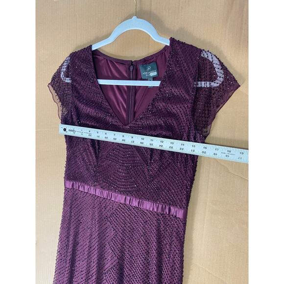 ADRIANNA PAPELL DRESS GOWN 8 MOTHER OF THE BRIDE FORMAL EVENING BRIDESMAID - Picture 10 of 13